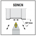 SDNCN nožový držiak na vonkajšie sústruženie s VBD - typ S