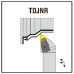 TDJN nožový držiak na vonkajšie sústruženie s VBD - typ T